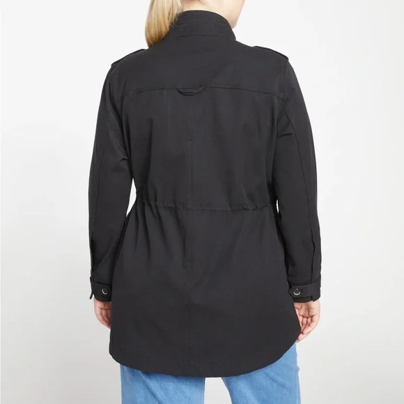 Universal Standard Vineyard Stretch Cotton Twill Jacket in Black Size S - Picture 2 of 12